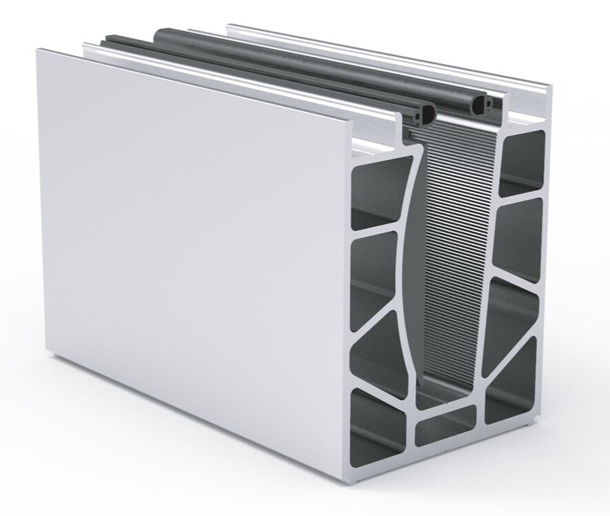 garde corps vitré rail au sol inox