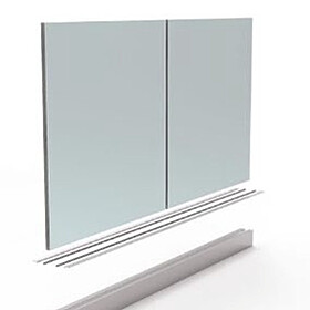 garde corps vitré rail au sol inox